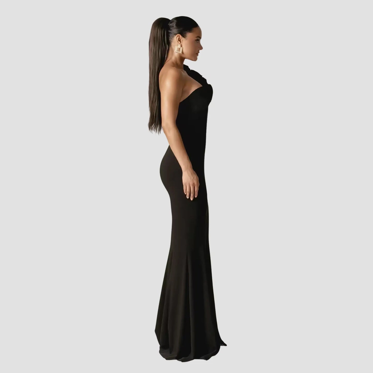 Avery 3D Flowers Corset Maxi Gown