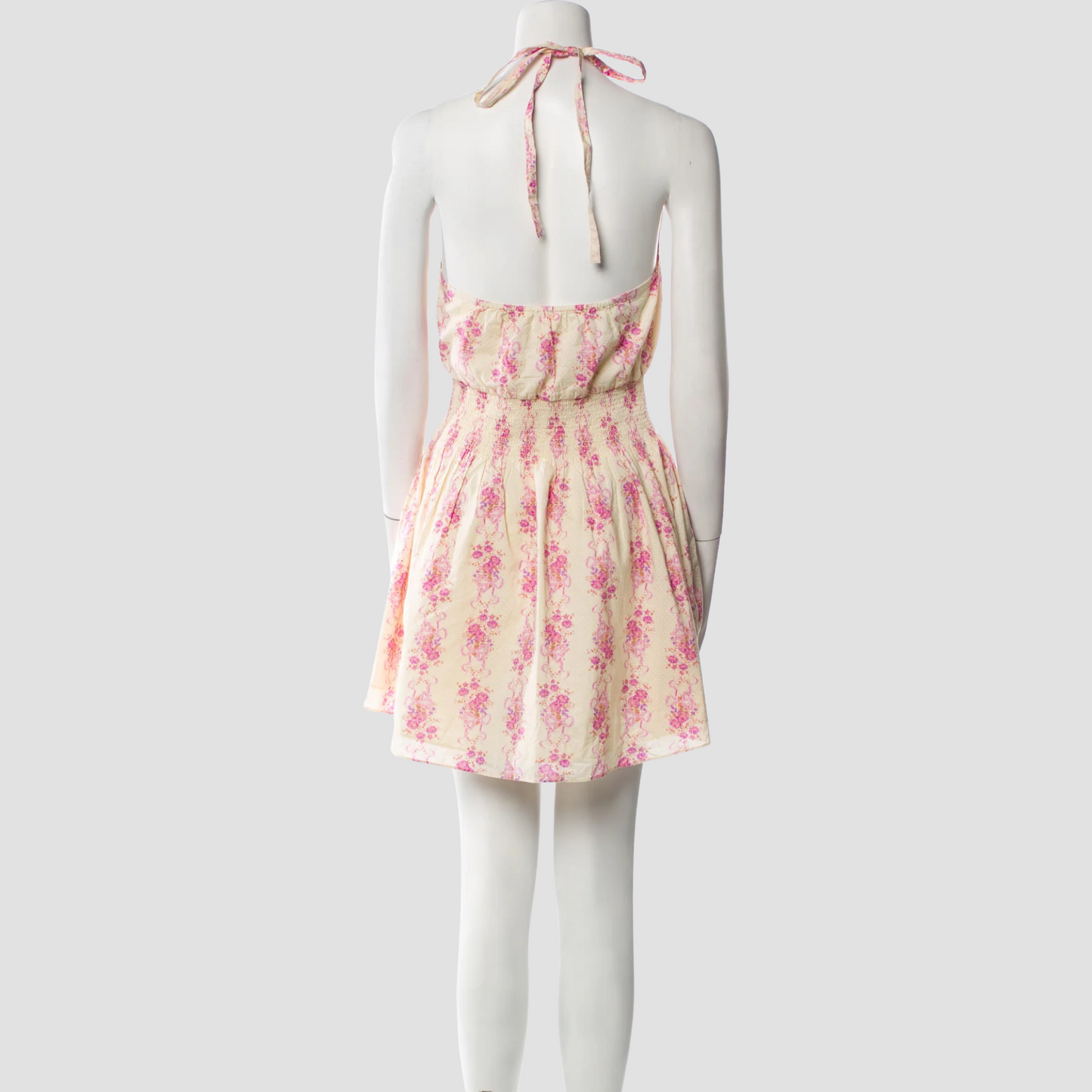 Floral Print Mini Halter Dress