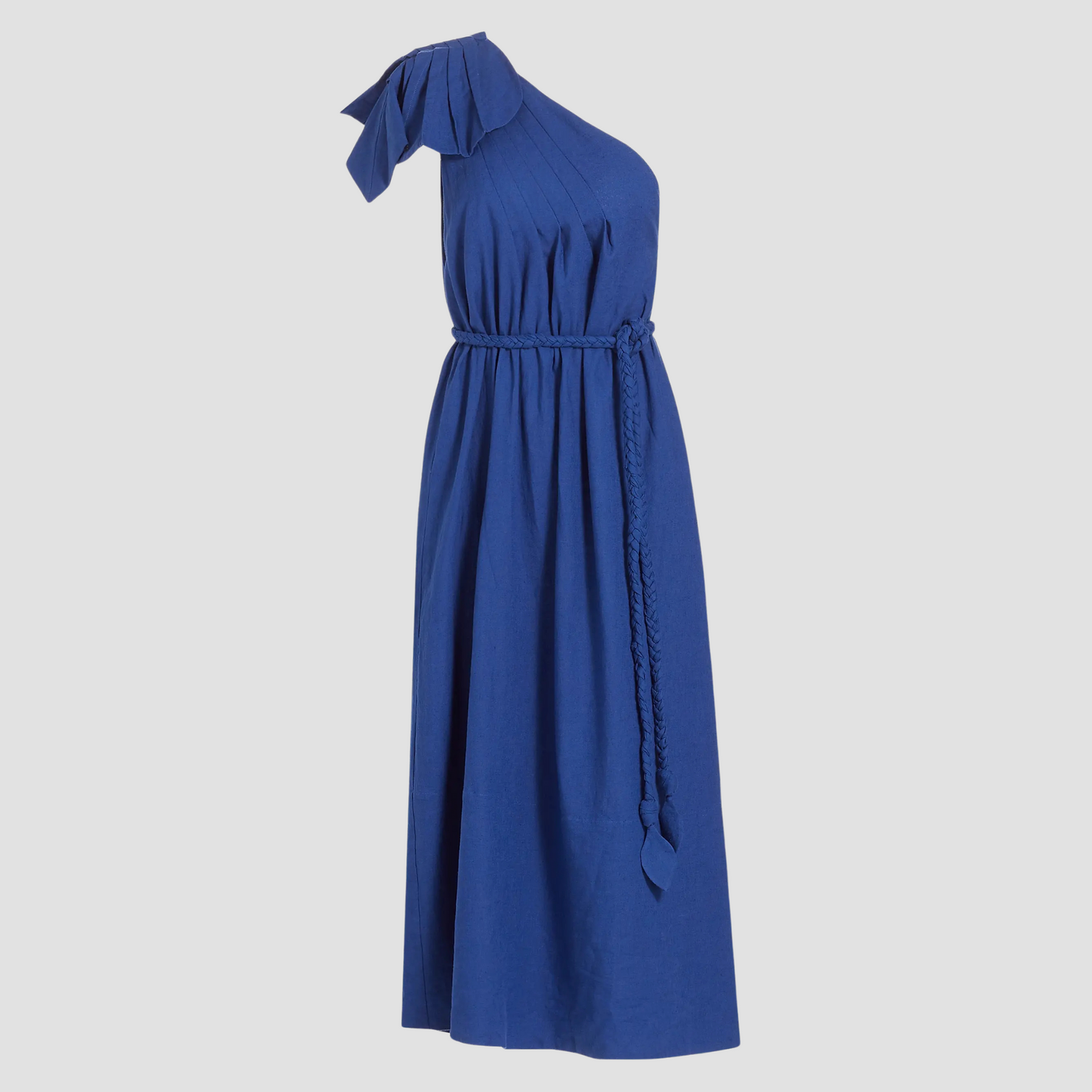 Leaf One-Shoulder Midi Dress