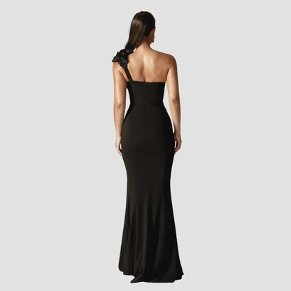 Avery 3D Flowers Corset Maxi Gown