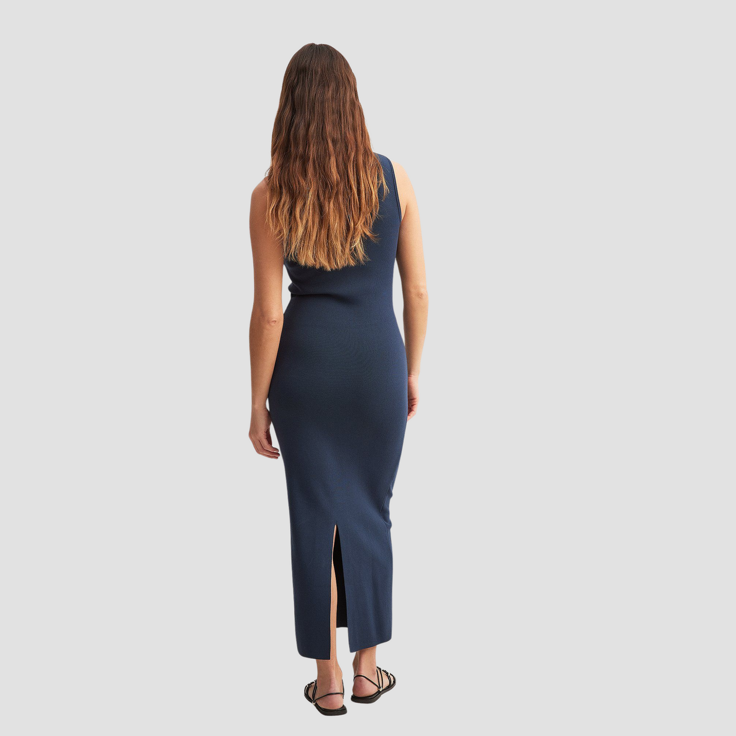 Fine Knitted Cut Out Maxi Dress
