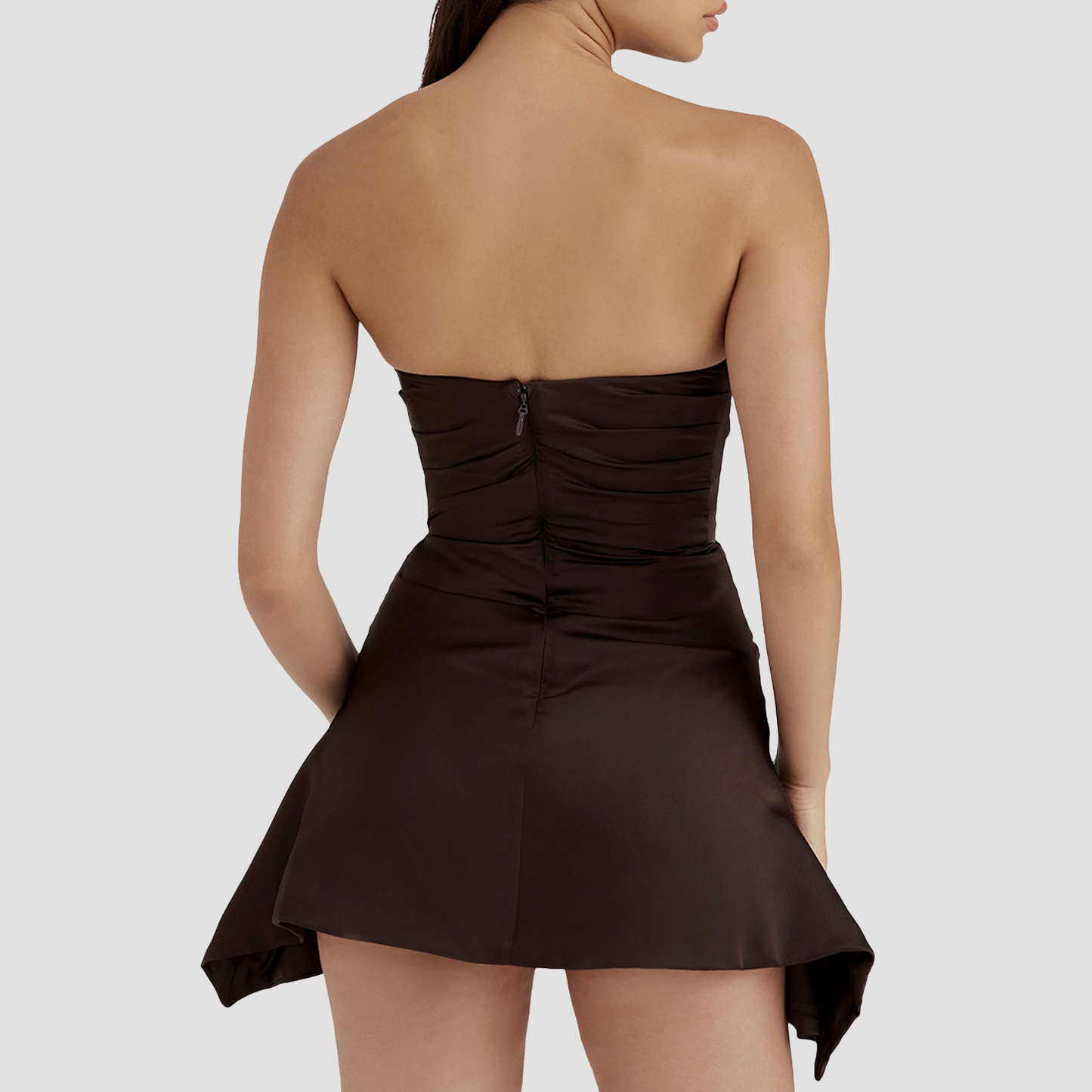 Jasmine Strapless Satin Corset Dress