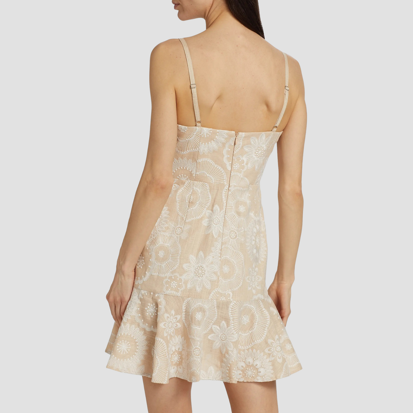 Medallion Embroidered Linen-Blend Mini