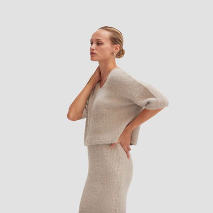 June Fuzzy Top and Midi Skirt | Vivian Mae
