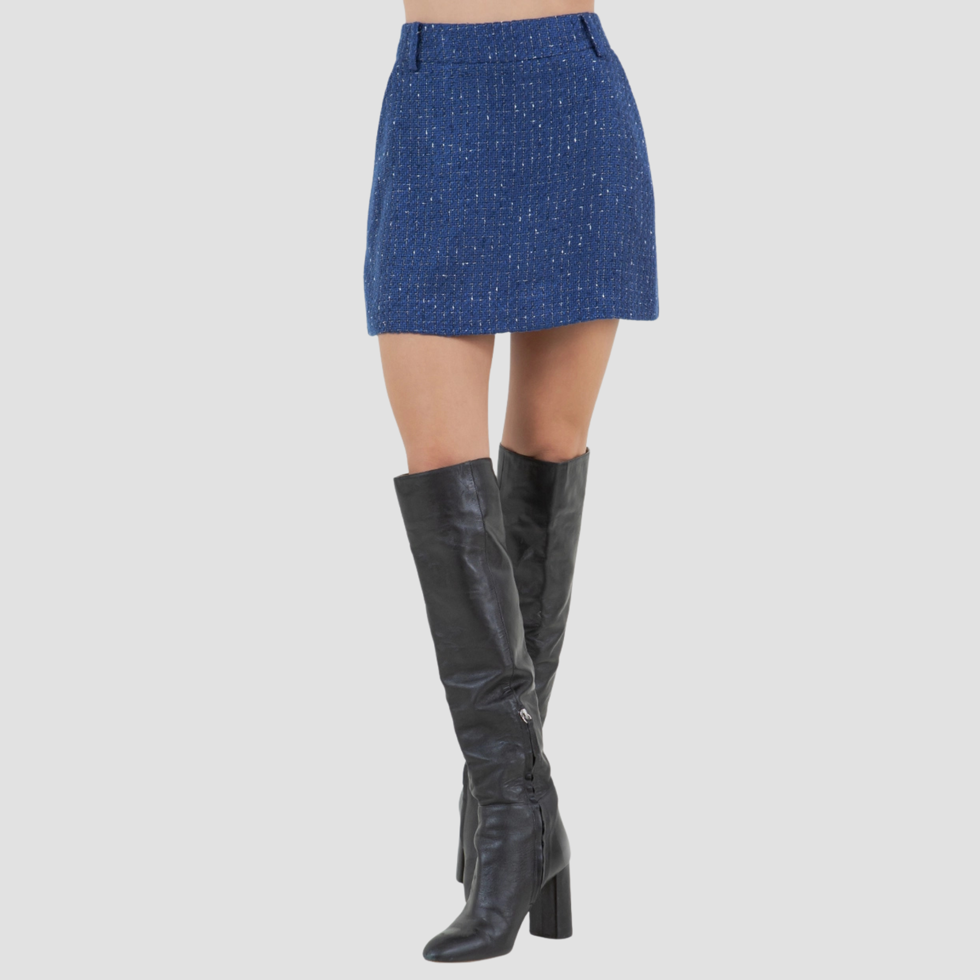 Mixed Tweed Mini Skirt | Vivian Mae