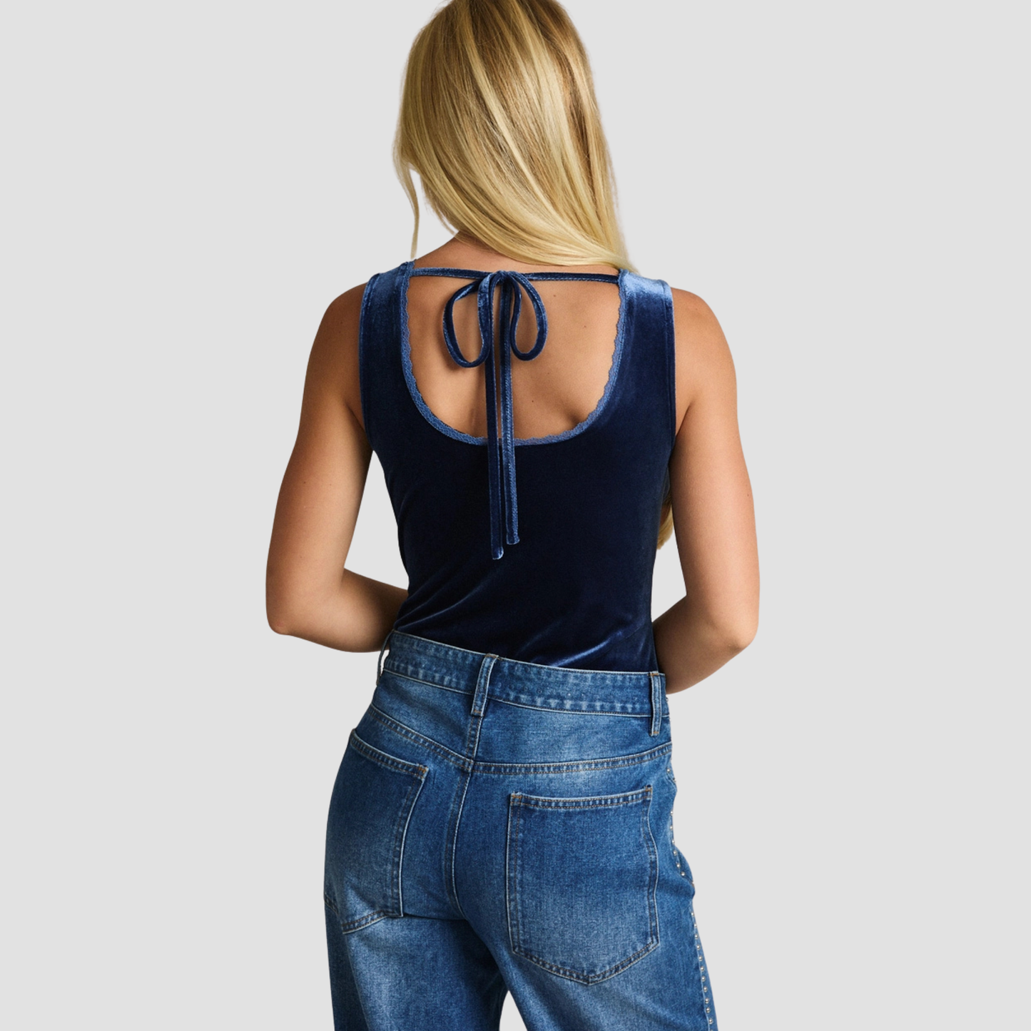 Velvet Sleeveless Bodysuit | Vivian Mae