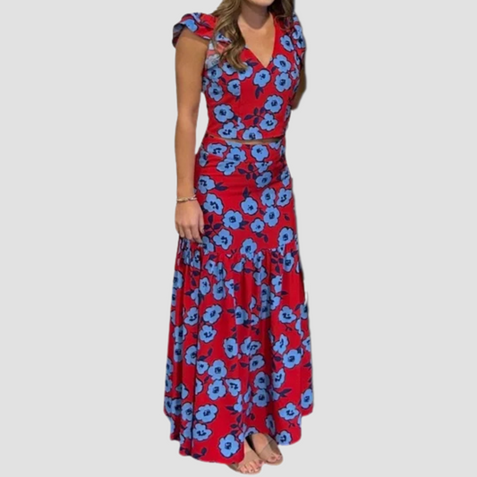 Floral Maxi Skirt Set